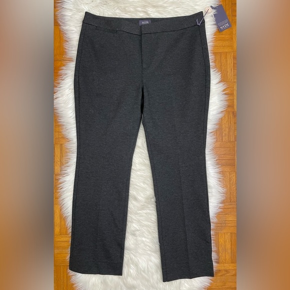 NWT NYDJ Slim Trouser Pants in Ponte Knit Charcoal Gray Plus Size 16P - Picture 2 of 10